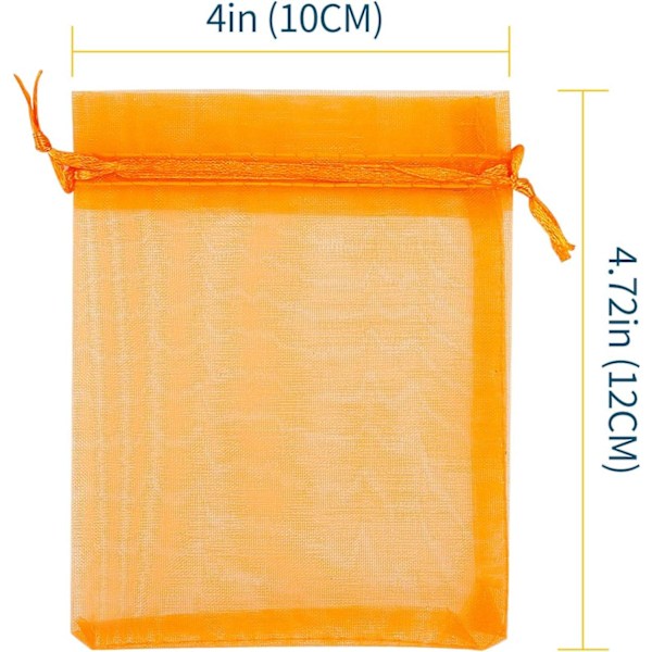 100 stk. Organza gaveposer, 4x4,72