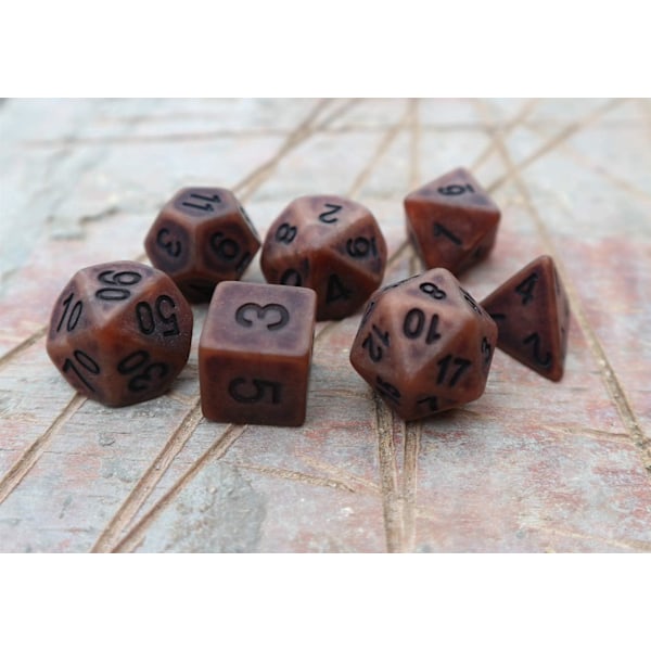 Tärningssats Antik RPG-tärningar för Dungeons and Dragons (D&D) Pathfinder