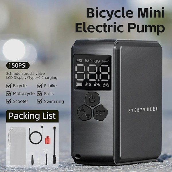 Elektrisk cykelpumpe bærbar | cykel oppumpningspumpe, elektrisk cykelpumpe, bærbar cykel dæk pumpe, trådløs dæk oppumpning, mini cykelpumpe til cykel