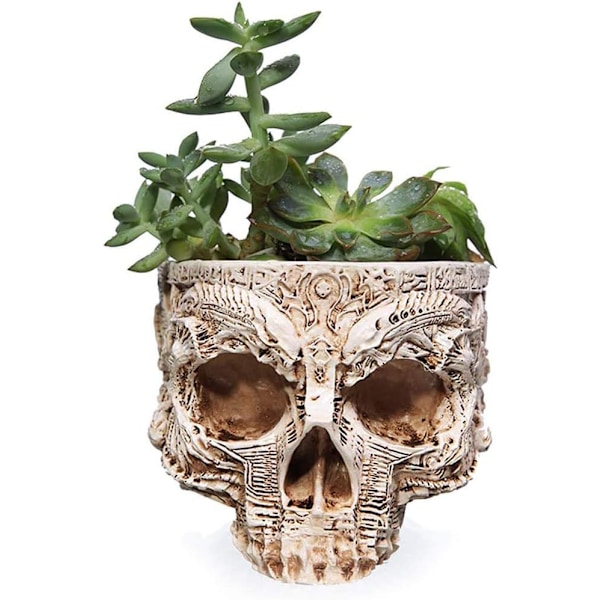 Halloween-skalleaskebeger for morsomme spøkelsesrøykergaver, sigarer, sigaretter, askebeger Retro Skull Askebeger, gotiske hjemmedekorgaver  Små  Små