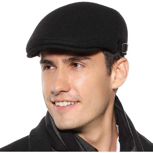 Mens Newsboy Cap Winter Beret Hat Flat Cap