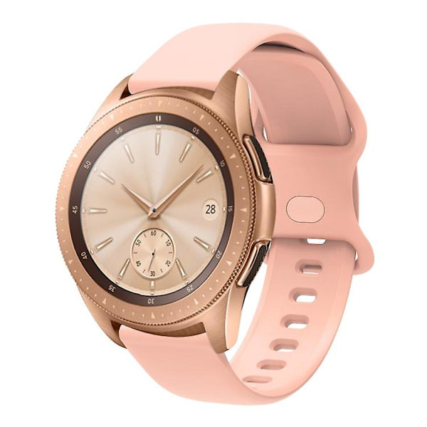22mm til Garmin Venu / Samsung Galaxy Watch Active 2 Universal Indre Spænde Perforering Silikone Urrem ZWC Pink