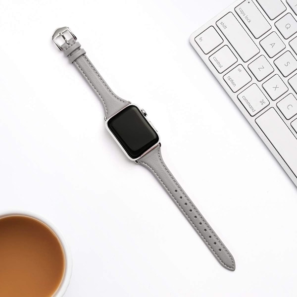 Læderrem Kompatibel med Apple Watch Rem 38mm 40mm