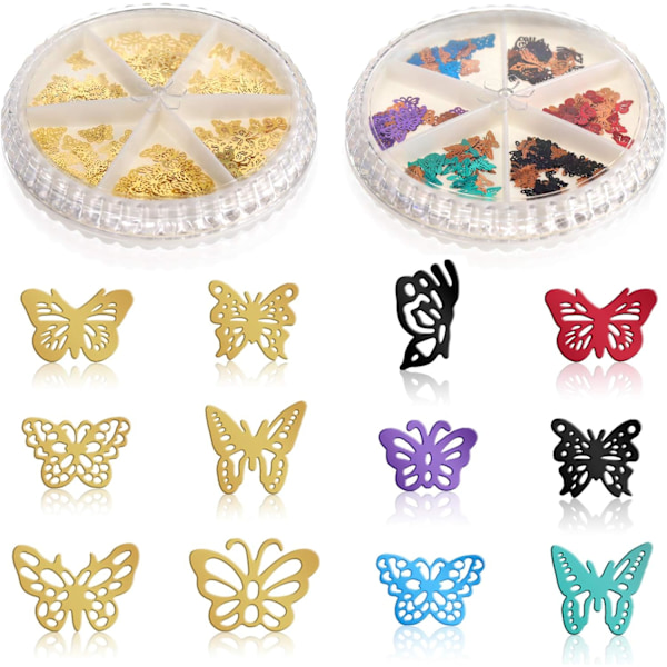 400 Pieces Butterfly Resin Fillers Accessories - Alloy Epoxy Resin Supplies