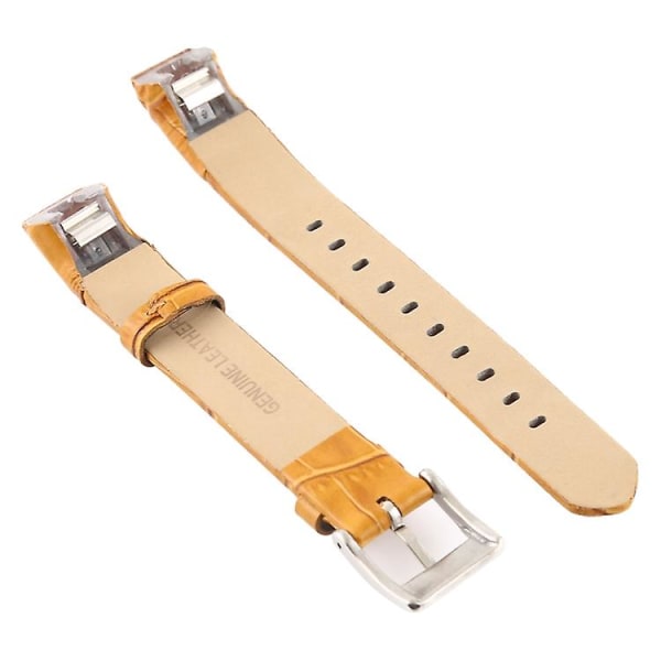 Smart Watch Shiny Läderklockarmband För Fitbit Alta MSH Lemon Yellow