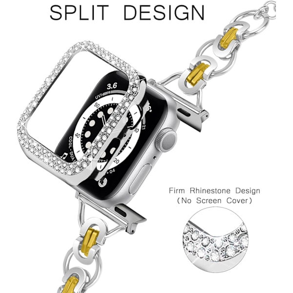Pacelet-armband med Bling-fodral Kompatibel med Apple Watch