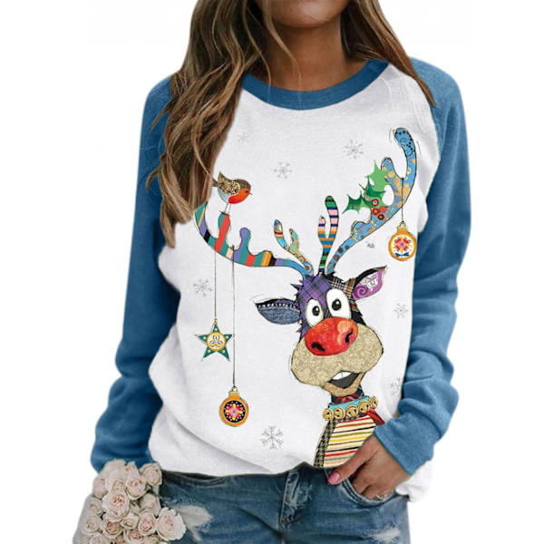 Jultröjor för kvinnor. Hoodies för kvinnor Casual Reverse Womens Fall