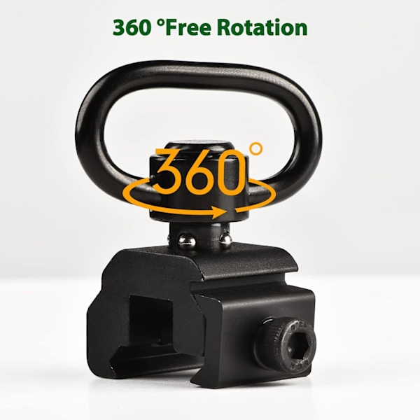 Picatinny Slingfäste 2PCS - 360° Rotationsfäste för 2-punktsrem