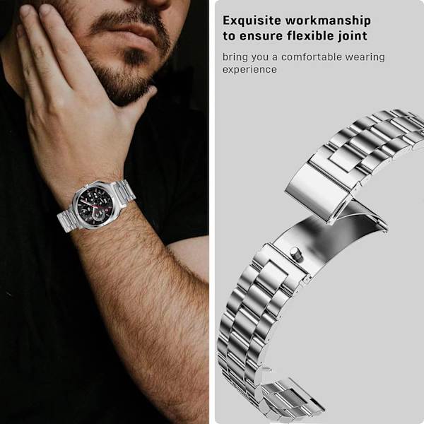 Til Galaxy Watch Ultra Bands 47mm (2024), No Gap Business Metal Rustfrit Stålarmbånd Udskiftningsrem Mænd Kvinder til   Galaxy Watch 7 Ultra