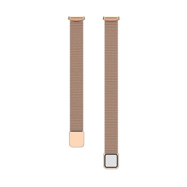 Ersättning Rem i Rostfritt Stål Magnetisk Milan Mode Armband För Fitbit Luxe rose gold