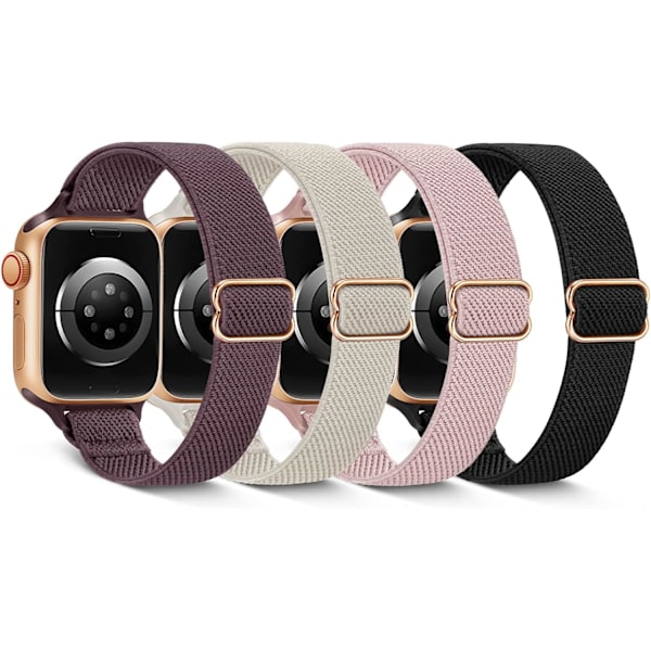 Smalt elastisk rem kompatibel med Apple Watch -rem 40 mm 44 mm 41 mm