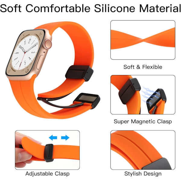 Silikonesportsrem kompatibel med Apple Watch 38mm 40mm