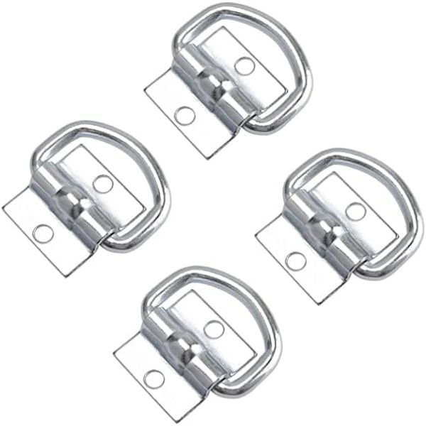 Cargo Tie Downs Anchors - D Lashing Rings (Heavy Duty, Rustfrit Stål Kroge)