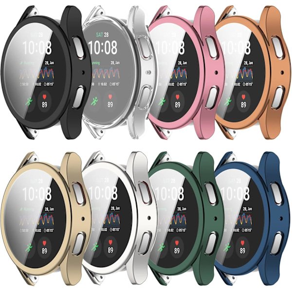 8-pak Etui til Galaxy Watch 7 Etui 40 mm, Blød HD Højfølsom Skærmbeskytter med TPU Hele Vejen Rundt Anti-Fald Bumper til Galaxy Watch 7 (40 mm, 8 stk)