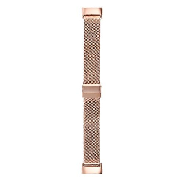 Til Fitbit Charge 5 Milan Stål Dobbelt Spænder Rem Urrem TNB Rose Gold