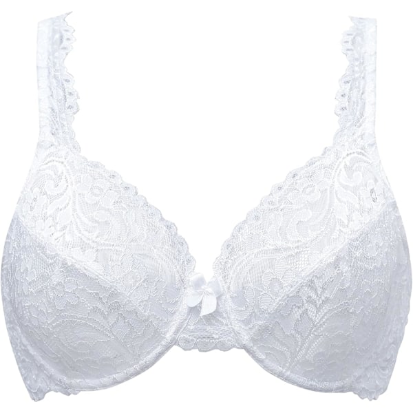 Kvinnors Plus Size All Inclusive Underkläder Padless Sexig Spets BH