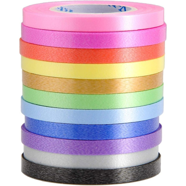 26 ruller Curling Ribbon Set - Ballong og gaveinnpakningsbånd