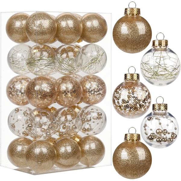 30 st julgranskulor 2'' krossäkra julgranskulor set