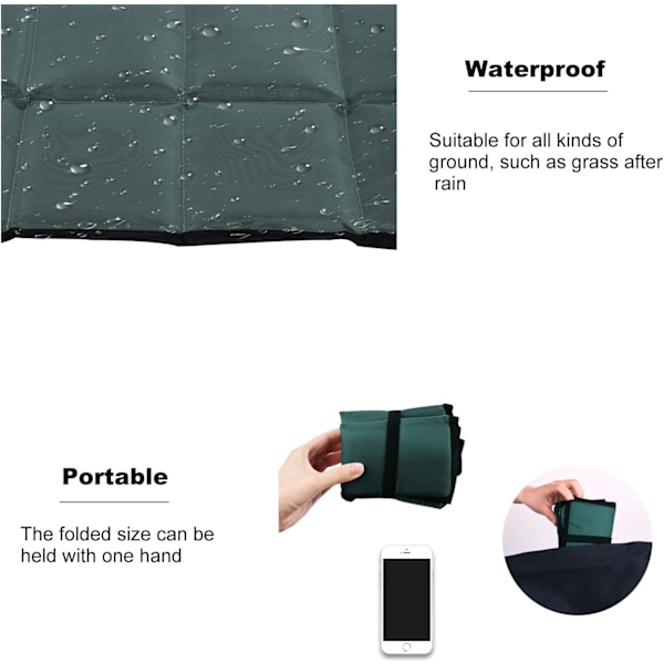 Utomhus termiska sittdynor - 2-pack - Grå