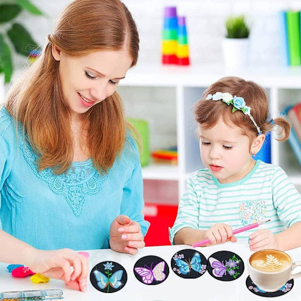 4 st Diamond Painting Coasters: DIY Craft Kits
