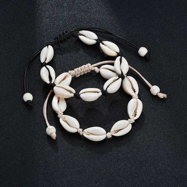 Ny 2024 Ny Naturlig Skjell Konkylie Tau Ankelbånd For Kvinner Fot Smykker Sommer Strand Barfot Armbånd Ankel På Ben For Kvinner Mote Smykker