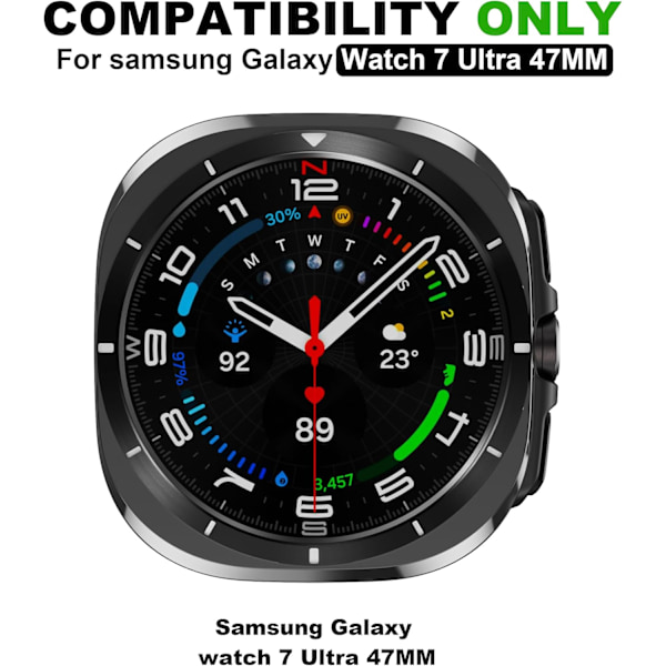 Klokkearmbånd Kompatibelt med   Galaxy Watch 7 Ultra 47mm Armbånd med Etui, Robust Galaxy Watch Ultra Armbånd med Beskyttende Etui Army Green  Army Green