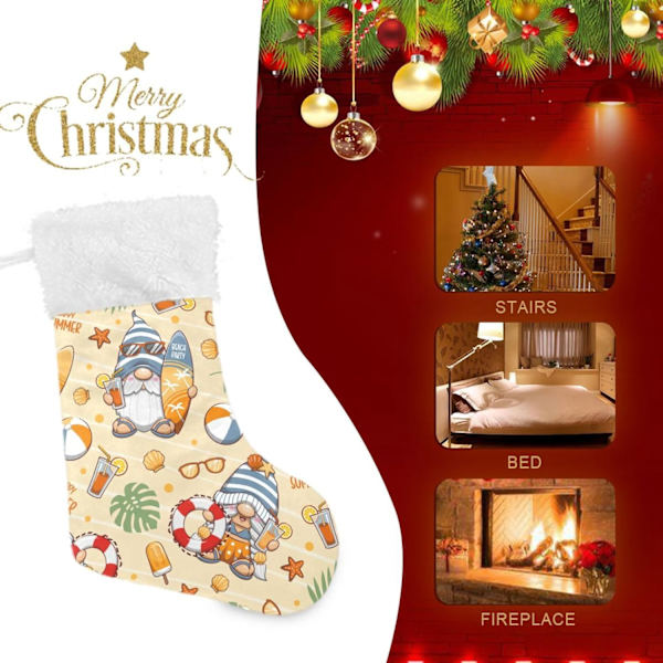 Julklapp, personliga julklappsstrumpor 2-pack Höst Pumpa Tomte 18 tum Julstrumpor Hängande Ornament Eldstad för Träddekoration