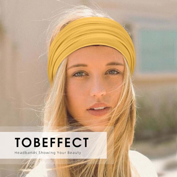 Breda Pandebånd til kvinder, ekstra bredt turban pandebånd Boho