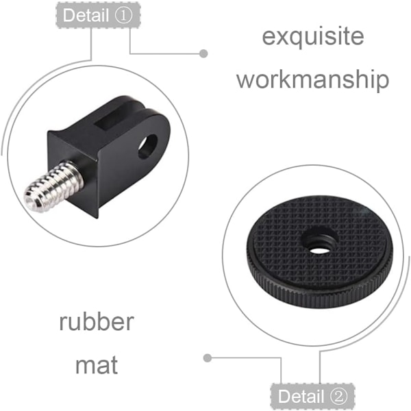 Kameramonteringar - Aluminiumstativadaptrar för actionkameror (2 st)