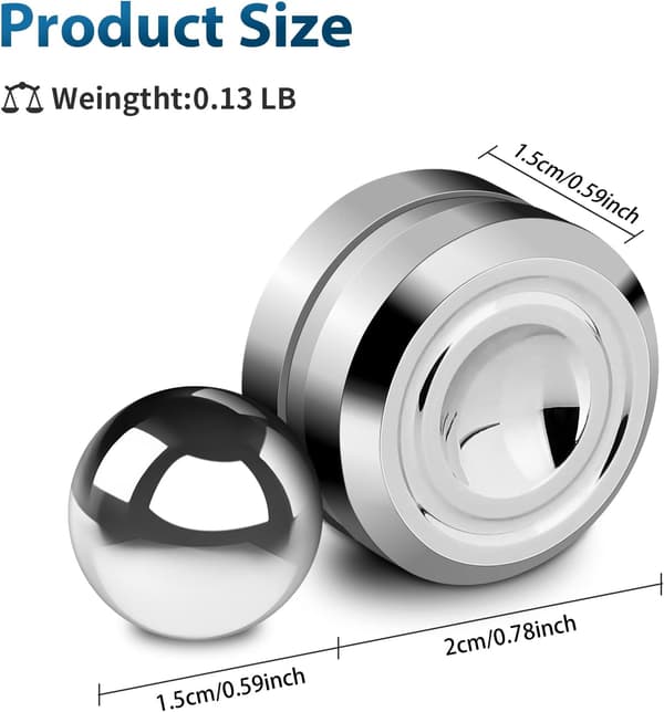 Magnetisk Orbit Fidget Spinner - 360° Metall Orbiter - ADHD Stresslindring för Alla (Silver)