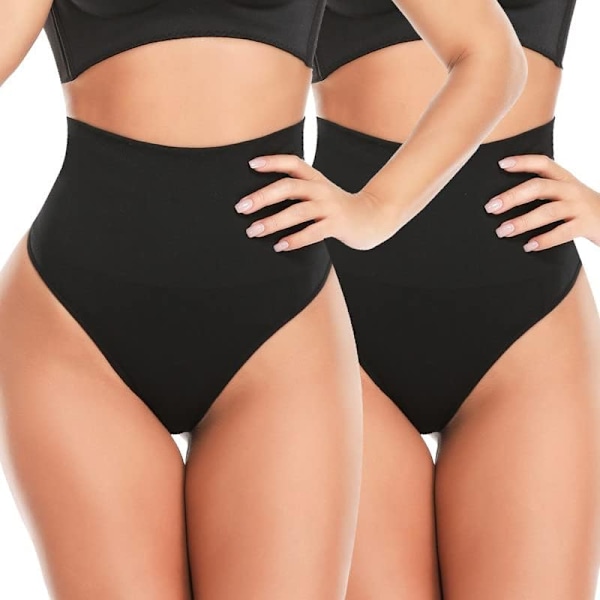 Tummy Control Thong Shapewear för kvinnor, höga midje trosor, bantande kropp