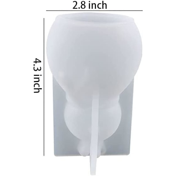 3D Julemand Snemand Form, Epoxy Resinforme Silikon
