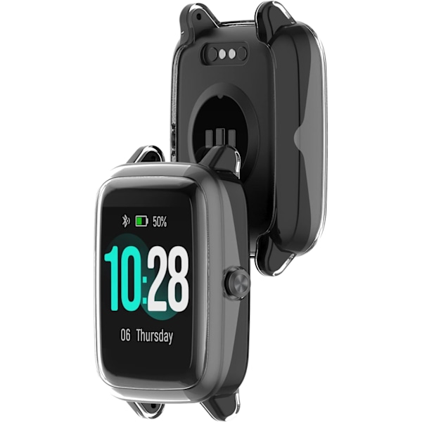 Skärmskyddsfodral Kompatibelt för GRV Smart Watch Skyddsfodral för GRV Touch Screen 1,3 tum Skydd IP68 Klocktillbehör (Svart/