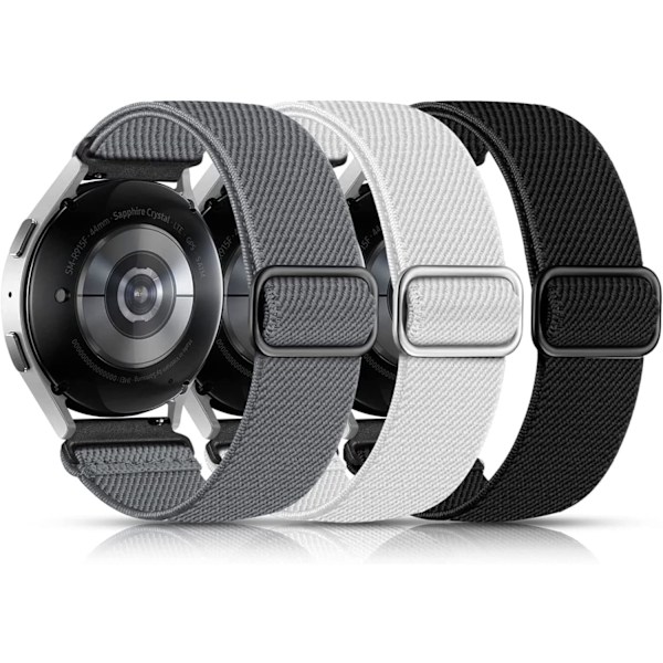Elastiske bånd kompatible med Galaxy Watch 7 6 5 4 40mm 44mm/Watch 6 4 Classic Band 42mm 46mm 43mm 47mm/Galaxy Watch 5 Pro Band 45mm/Active