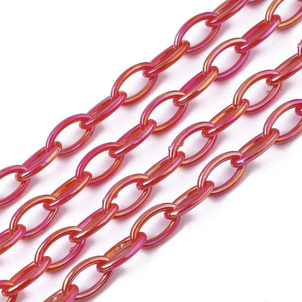 5 trådar akryl hästöga länkringar Curb Twist Chains