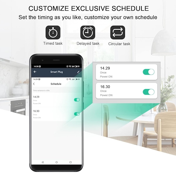 20A Smart Plug, Wifi Bluetooth Smart Outlets kompatibla