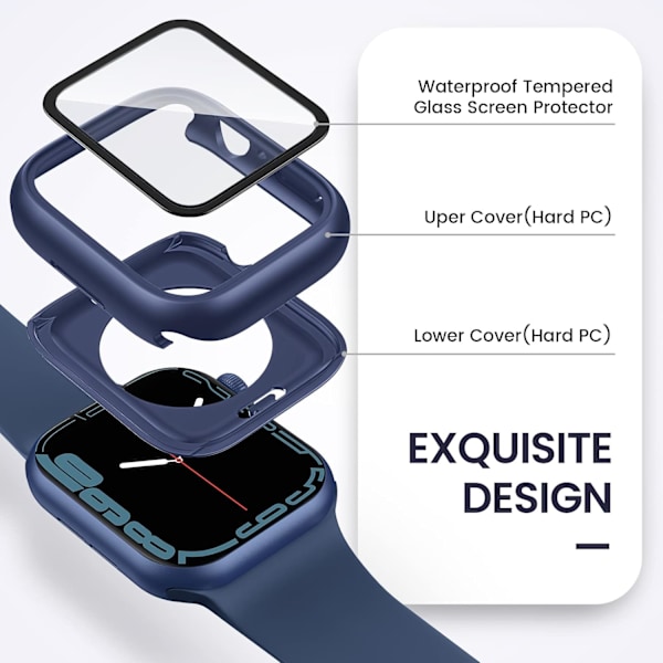 [2 i 1] Vattentät Apple Watch-skärmskydd