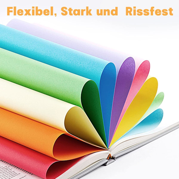 Origamipapper 50 färger 100 ark - Dubbelsidig färgad Origamiuppsättning