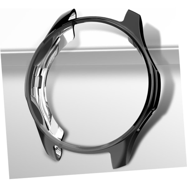/Classic Case, Farverig Elektroplettering Blød TPU Beskyttende Case Udskiftningsbeskyttelsesdæksel Ramme til /Classic Smartwatch (Sort) Sort