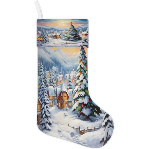 Julmodern Dekoration Julstrumpa Presenthållare Semester Julstrumpor Strumpor för Familj Dekoration Hängande Ornament Fest, 45 x 19,8 cm