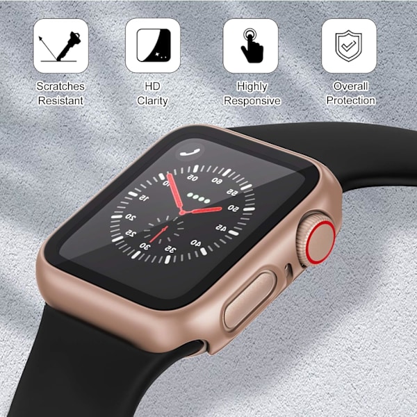 2-pak hard PC-deksel kompatibel med Apple Watch Series 6 / SE / 5/4
