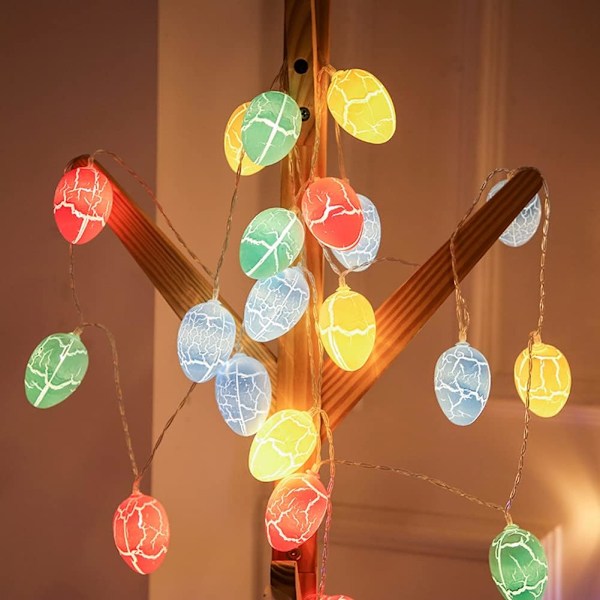 Påskägg ljusslinga, 10FT 20LEDs påskägg ljusslinga batteri
