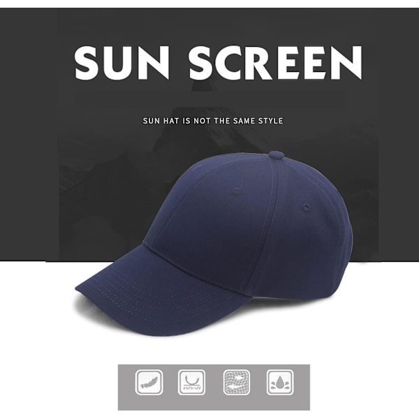 Klassisk Baseball Cap Low Profile Justerbar Bomulds Kasketter til Løb Cykling