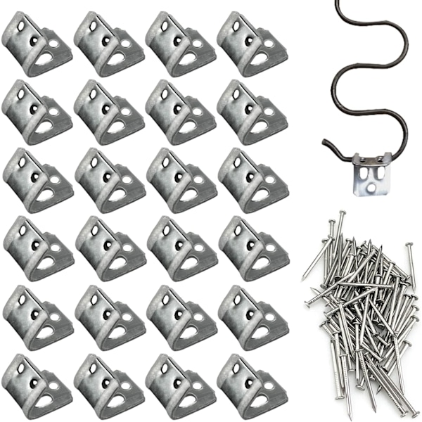 24 st femhåls gummifjäderklämmor soffklämma sofföverdragsklämma (silver)