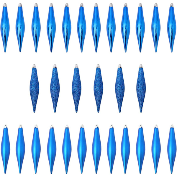 Julefinial dråpepynt 30PCS/6Set Usynlig julekule anheng