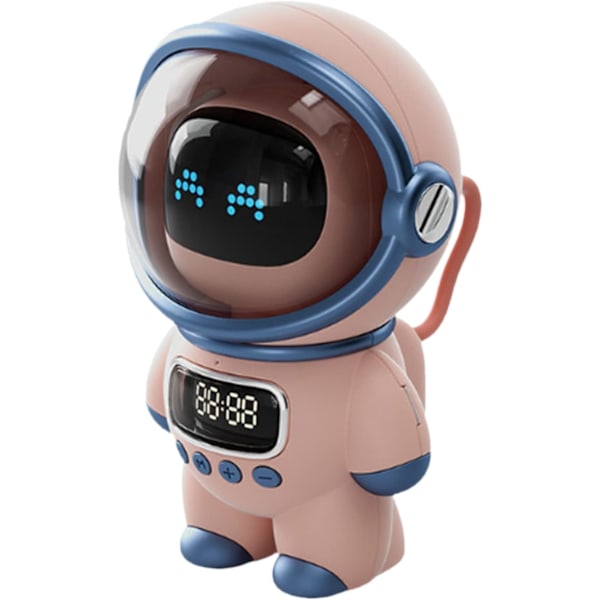 Högtalare AI Intelligent Voice Bluetooth-högtalarklocka väckarklocka Liten nattlampa Födelsedagspresent Dekor för hemfest Utomhuskontor ()
