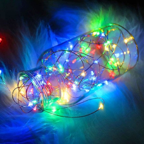 2 pakker 20ft 60 LED-lyskæder med fjernbetjening timer vandtæt juledekoration