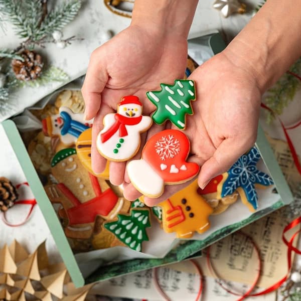 Julekakeformsett, 18 deler rustfritt stål vinter julekakeformer for baking - Jul