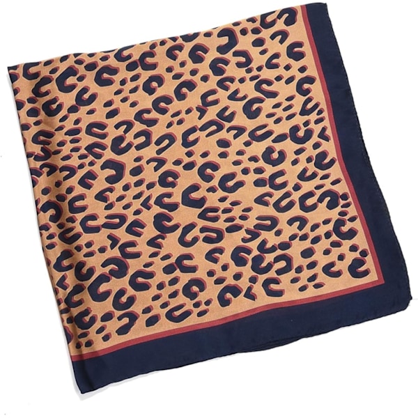 Dam elegant halsduk leopardmönstrad silkescarf sjal silkescarf rutig halsduk