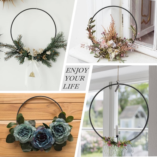 Blomsterkrans Makramringer for DIY-dekor - 6 tommer